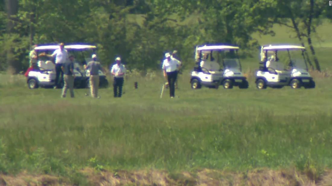Trump seen golfing at Virginia club amid pandemic