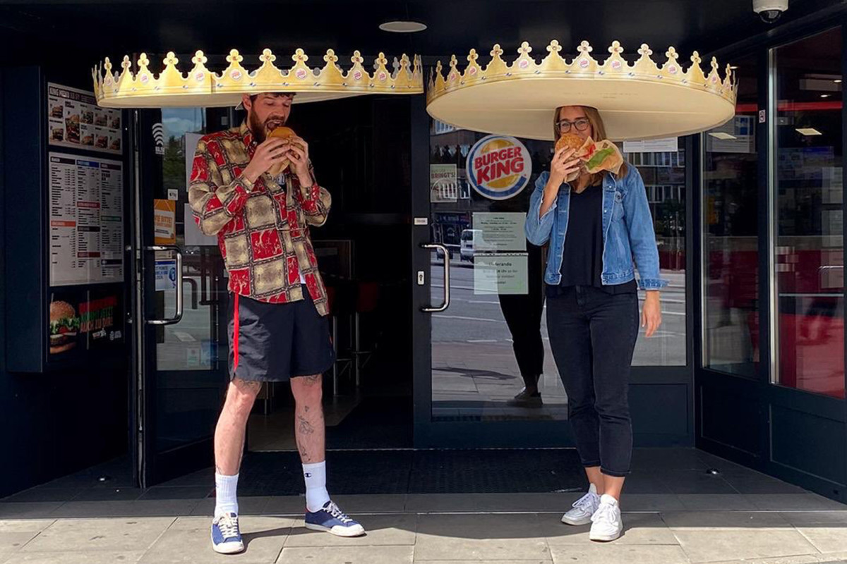 Burger King debuts a giant crown to drive social distance