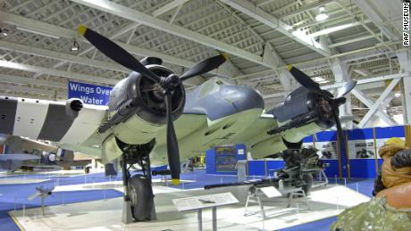 A preserved example of Bristol Beaufighter TF.X at the RAF Museum, London.