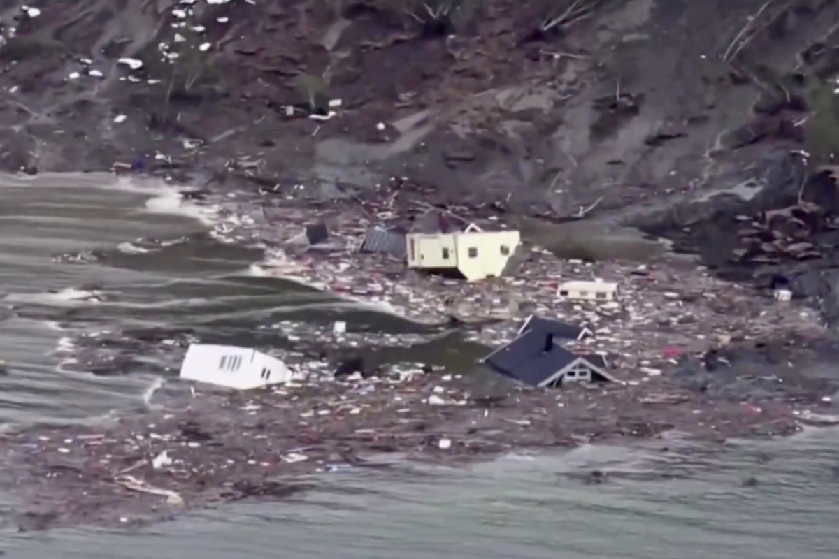 Norwegian landslides swept buildings to sea, dogs survived