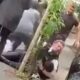 A grab from video shared by Hackney Police on Twitter shows police officers being attacked in London's Hackney neighborhood on June 10.