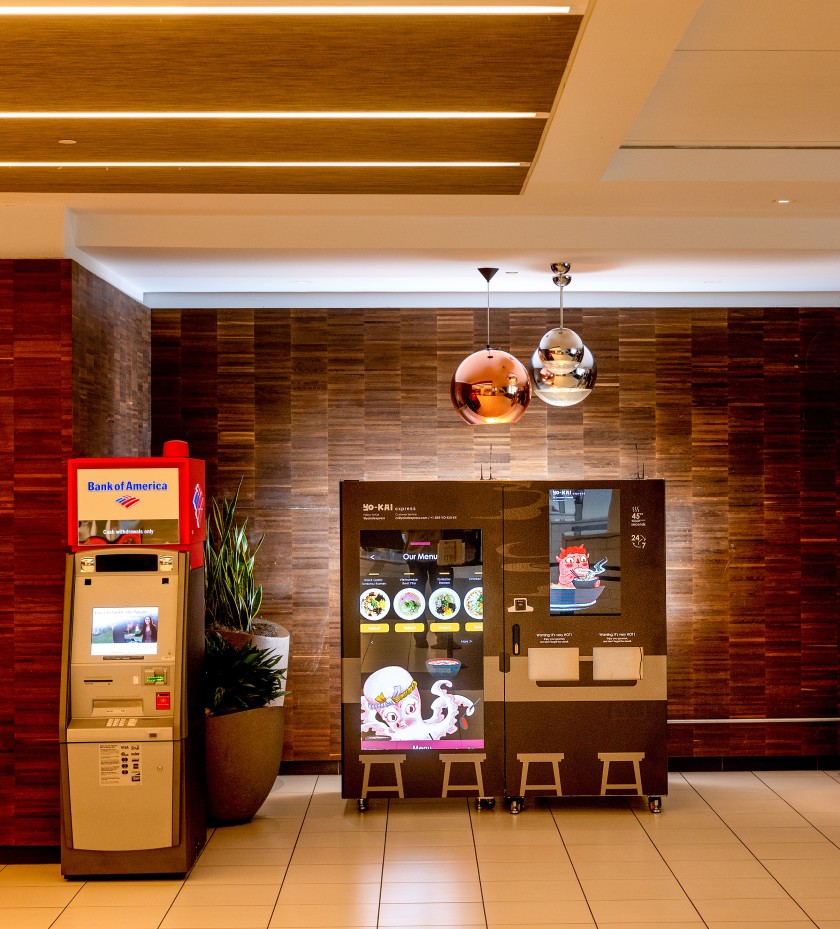 Yo-Kai Express ramen vending machine at the Metreon center in San Francisco.