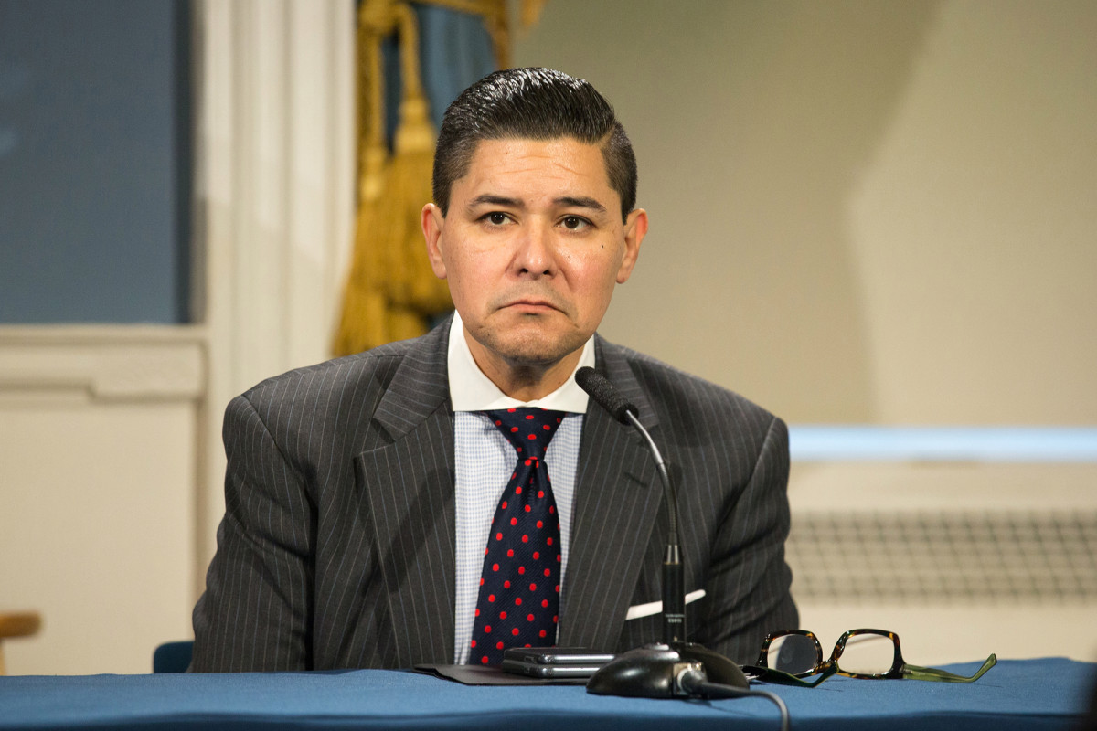 Protesters in Carranza's apartment requested that the NYPD be expelled from school