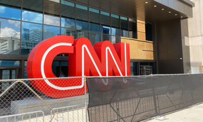 CNN Center in Atlanta erected a fence to ward off protesters