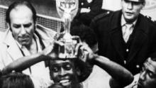 Pele scored two goals and helped another one in the final against Italy.
