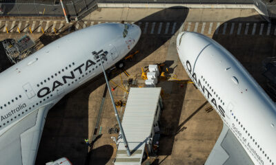 Qantas planes are parked on the tarmac at Sydney Airport on April 22, in Sydney, Australia.