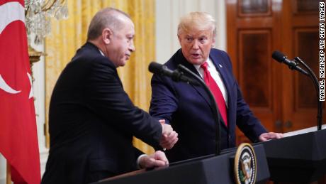 President Donald Trump and Turkish President Recep Tayyip Erdogan participated in the White House press conference in November 2019.
