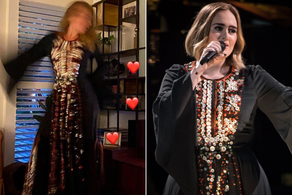 Adele models the 2016 Chloé dress from Glastonbury after weight loss