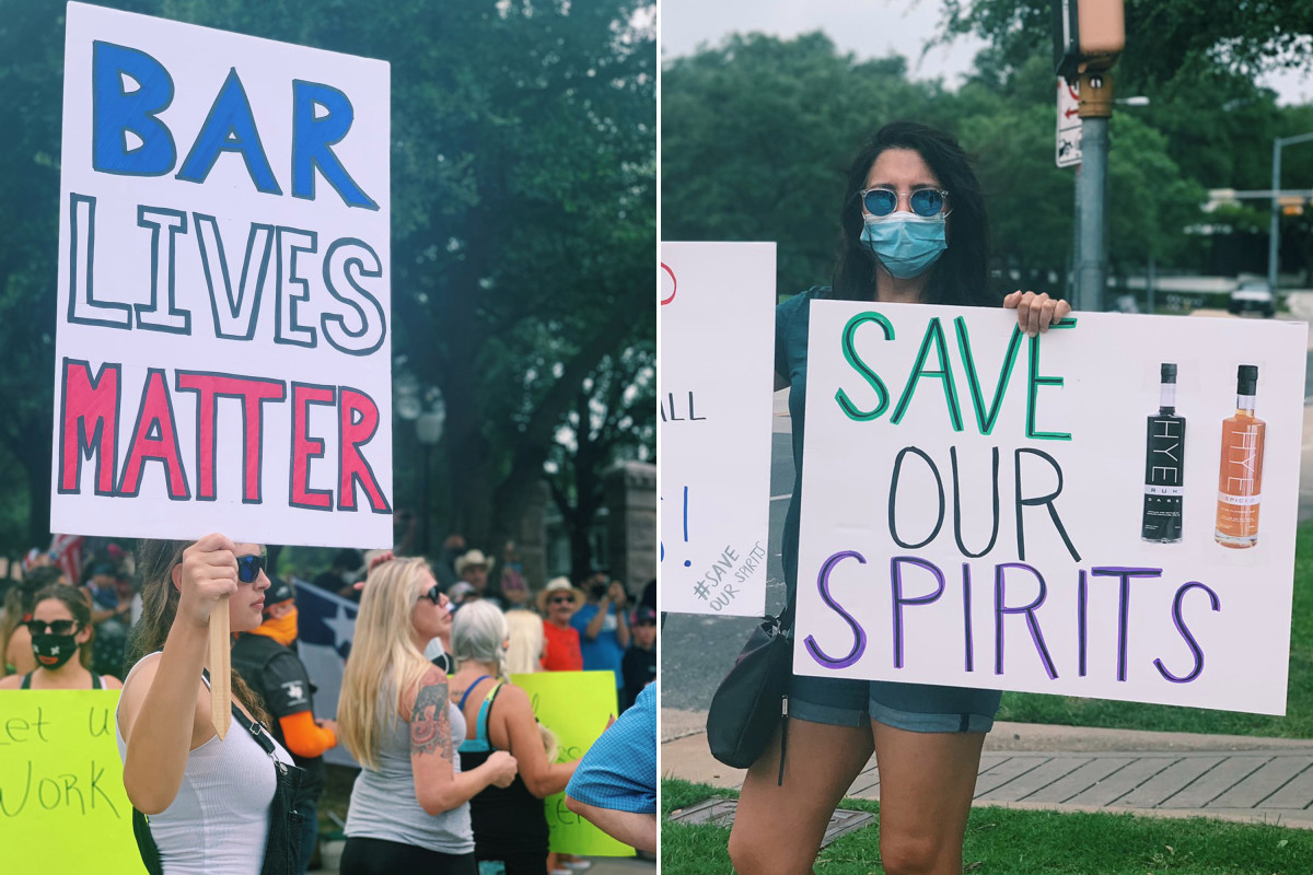 Texas bar owner staged protest at 'Bar Lives Matter'