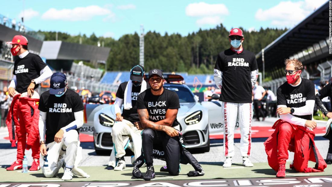 The F1 racer was divided into a number of not choosing to kneel in support of the Black Lives Matter movement in front of the Austrian Grand Prix