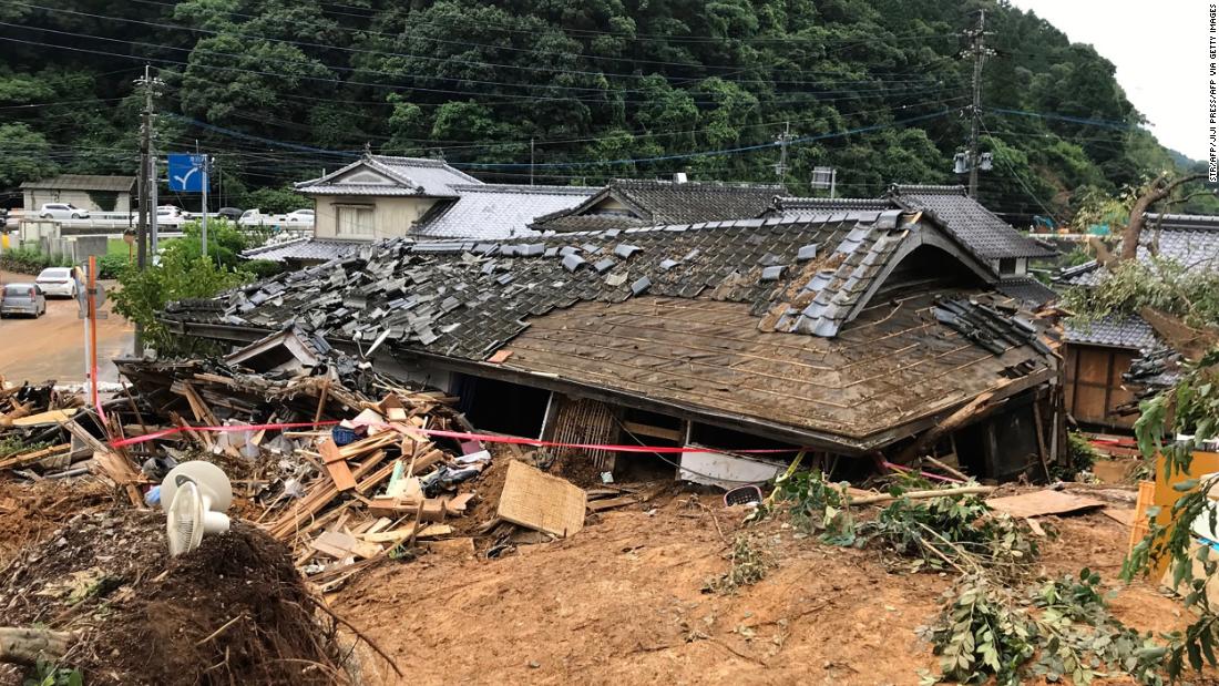 Japanese floods killed at least 18 people after record-breaking rainfall