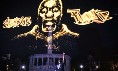 A George Floyd hologram will light up the Robert E. Lee statue in Richmond tonight