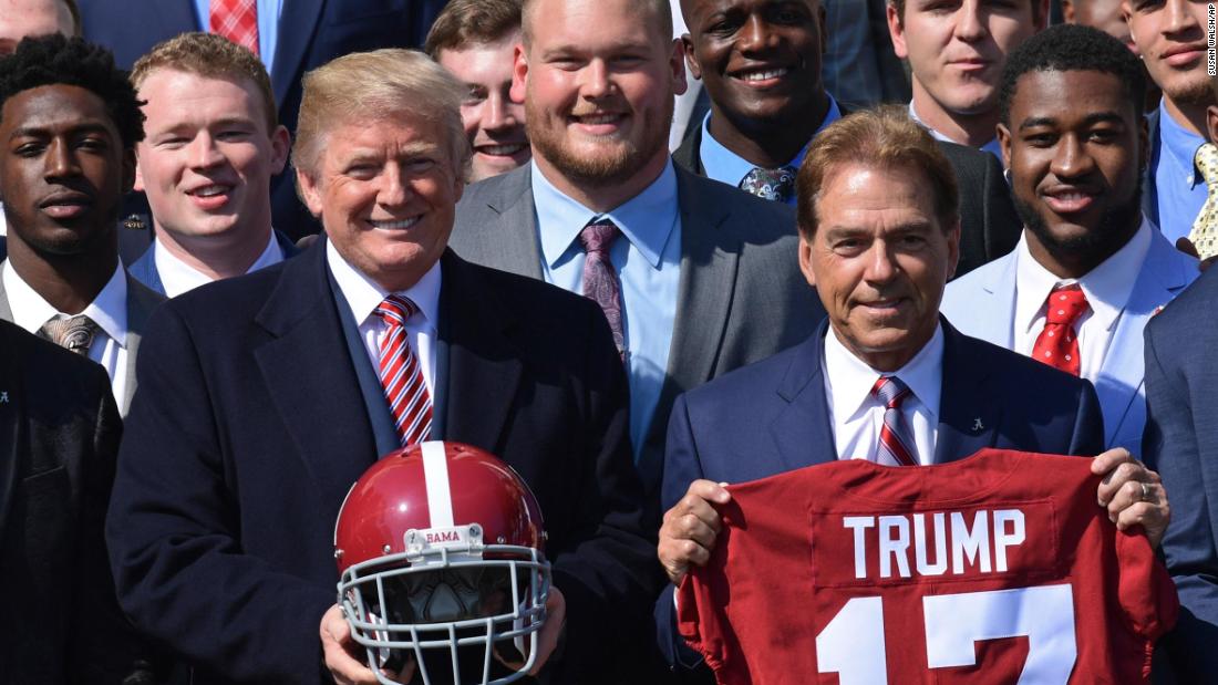 Lou Saban: Trump repeatedly calls famed Alabama football coach Nick Saban by the wrong name