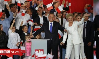 Poland's Duda holds slim lead in presidential election, exit poll suggests