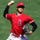Shohei Ohtani of the angel runs eight batter in about 50 pitch