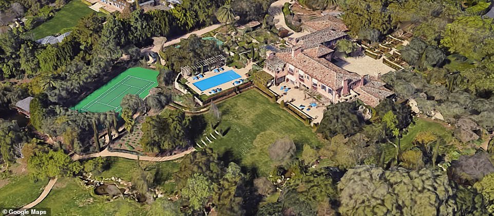 The sprawling estate sits on 5.4 acres
