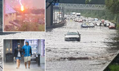 UK weather - Motorways flooded as more thunderstorms set to drench parts of Britain this weekend