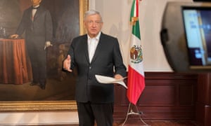 Mexico’s President Andres Manuel Lopez Obrador delivers a message about the coronavirus vaccine.