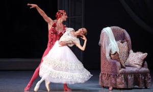 Mariinsky Ballet dancers Filipp Stepin (L) and Daria Ionova perform in St Petersburg, in July.