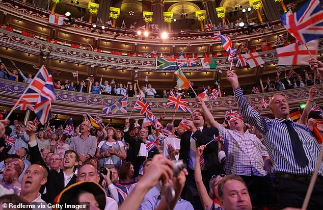 The songs have become a popular fixture in the BBC's programming for the final night of the Proms at the Royal Albert Hall in Kensington, West London (pictured on September 8, 2012)