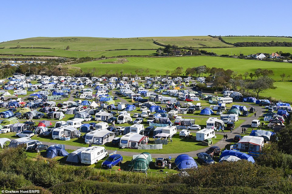 Countryside temperatures in Dorset could drop as low as 4C tonight, making a chilly evening for many campers