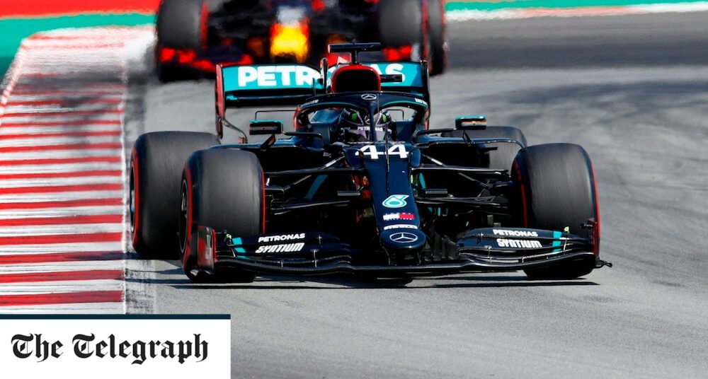 Lewis Hamilton leads from Max Verstappen in Barcelona
