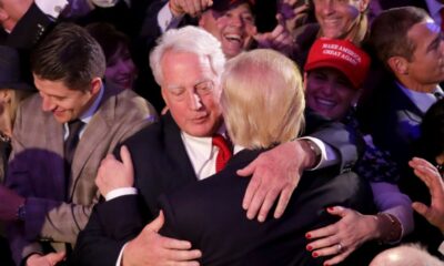 Robert Trump (L), pictured hugging Donald in 2016, has been admitted to hospital