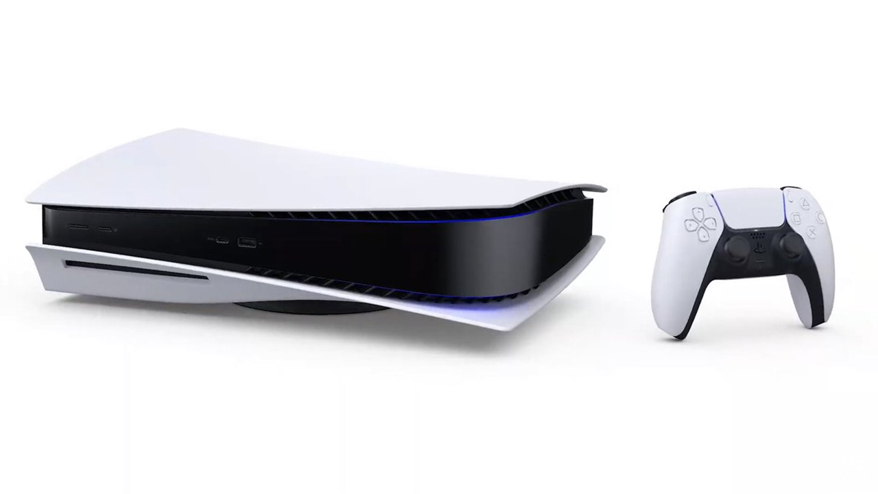 The PS5 can stand upright or lie on its side.