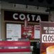 A closed Costa Coffee at the Strensham Services in Worcestershire 27/3/2020