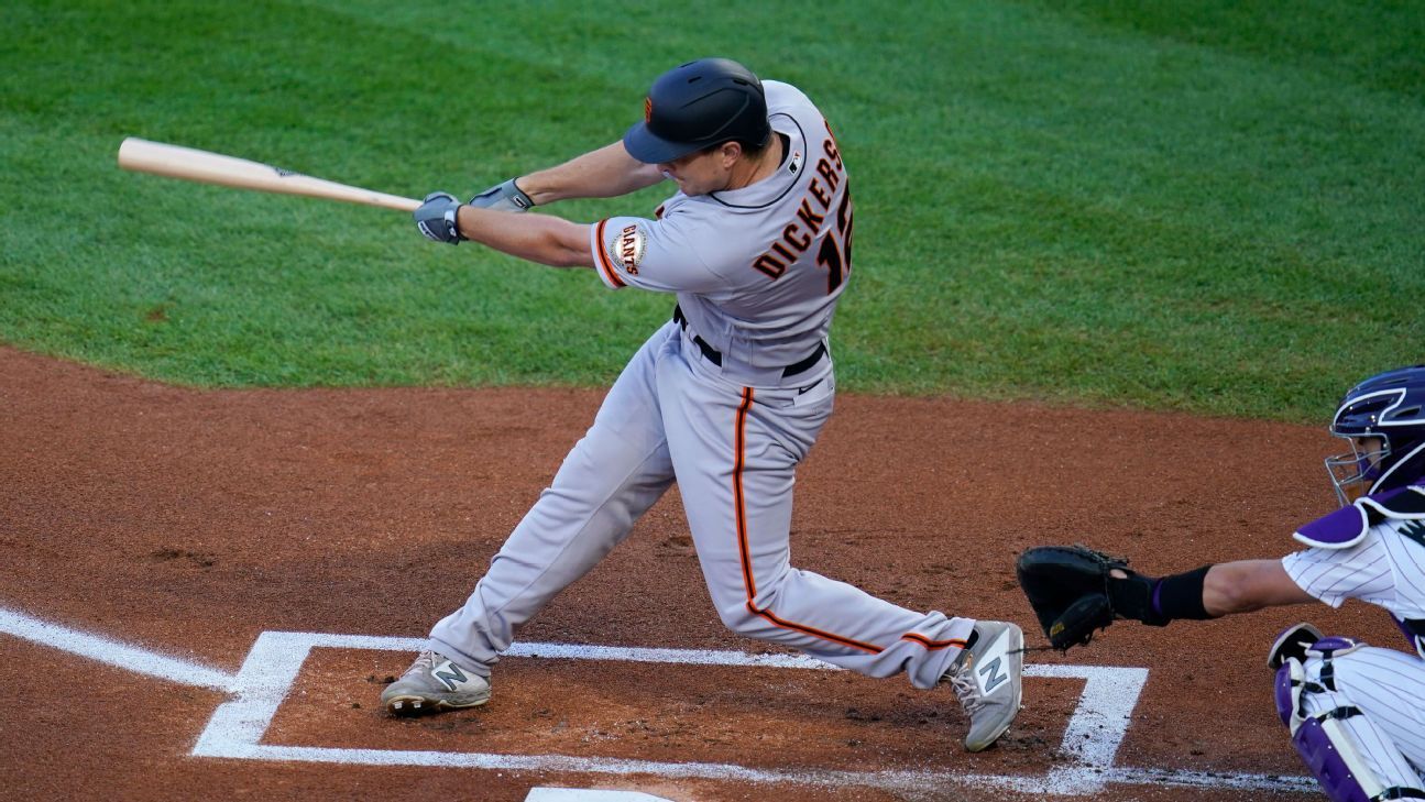 Alex Dickerson's Three Homer Leads Historic Giants' Offensive Flash