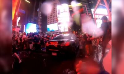 NYPD are investigating a car that crashed into a group of BLM protesters in Times Square