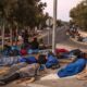 Thousands of refugees sleep hard without food after fire in Moria |  news