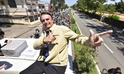 Jair Bolsonaro em visita a Vitória, durante a campanha para as eleições de 2018