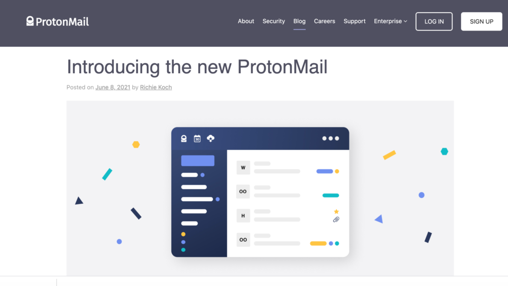 ProtonMail gets its first look and feel since 2016 as well as new features