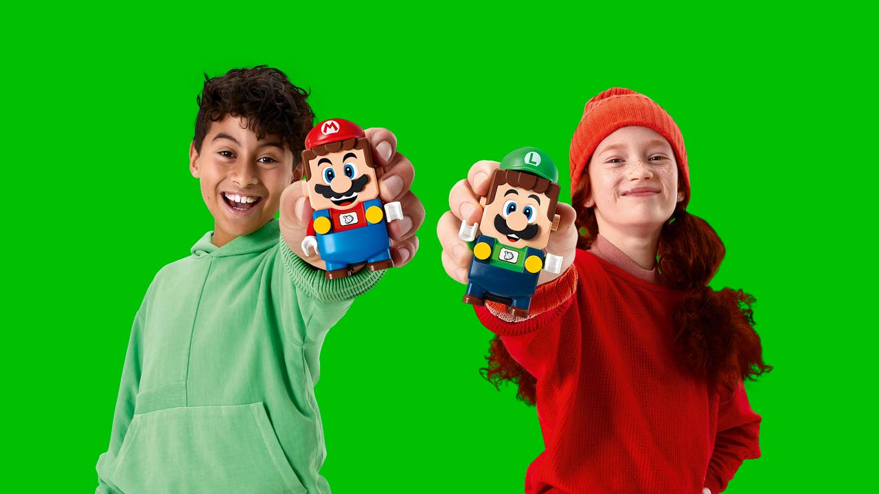 Mario and Luigi with double adventures in their LEGO sets