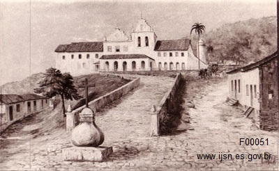 Illustration of the Convent of San Francisco in the 19th century