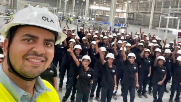 Bhawish Agarwal, President of Ola, and the first female employees