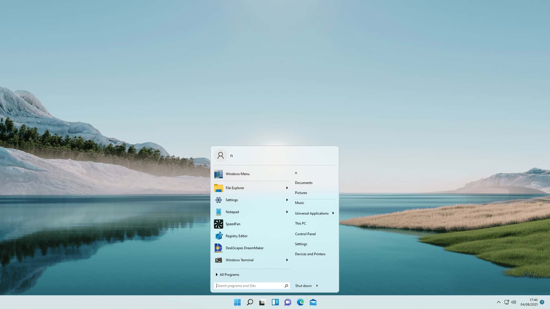 Windows 11 menus