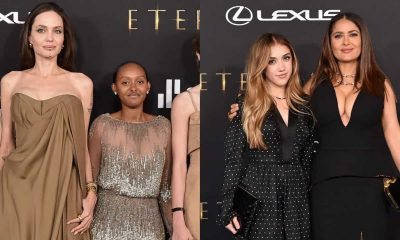 Daughters Angelina Jolie and Salma Hayek shone at the event