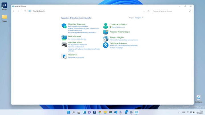 Microsoft Windows 11 Control Panel Settings