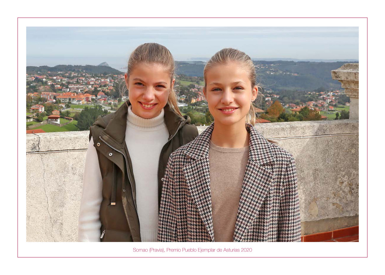 2020 Christmas card when Infanta Sofia and Princess Leonor were younger