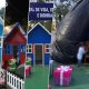 Blue Christmas decoration turns political clash in Rio Branco