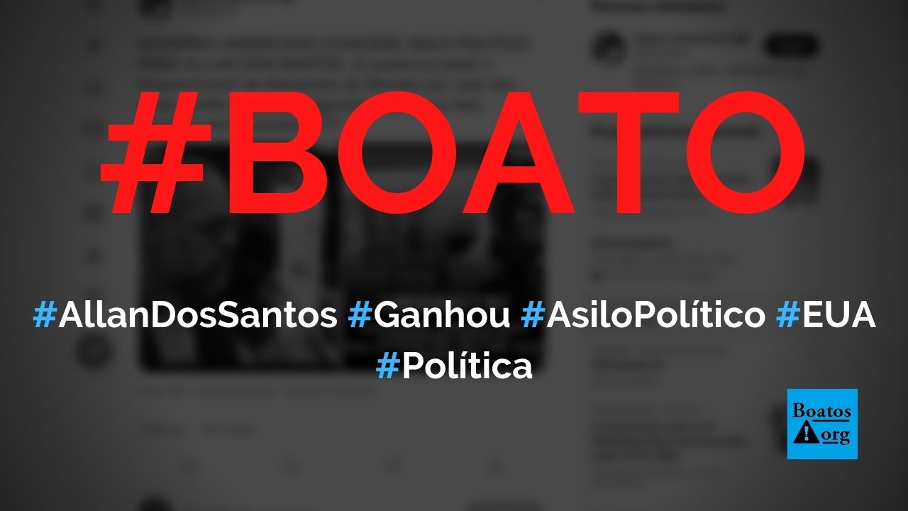 USA granted political asylum to Allan dos Santos #rumour