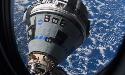 Imagem da nave Starliner da Boeing atracada na Estação Espacial Internacional. Foto NASA