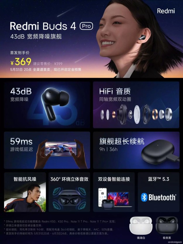 Xiaomi Band 7, Band 4 NFC and Buds 4 and Buds 4 Pro are officially presented on 6