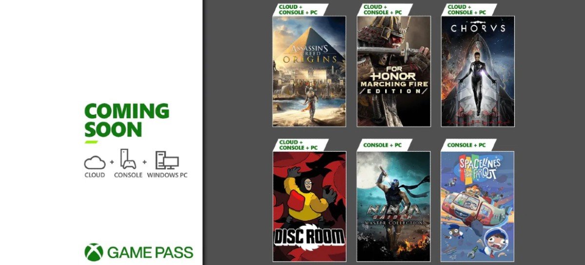 The June Xbox Game Pass will include Assassin's Creed Origins, Ninja Gaiden: Master Collection and more.
