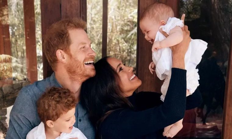 Daughters Harry and Meghan are already a year old ... And she has already met her great-grandmother