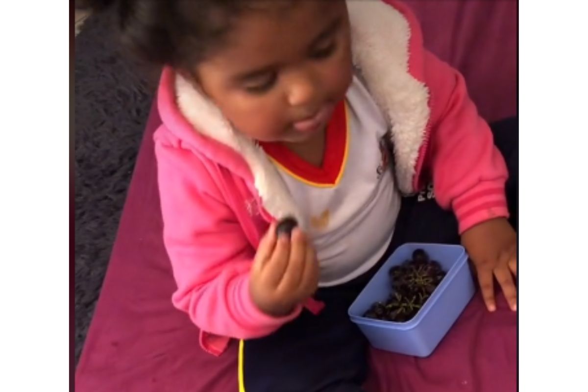 A 3-year-old girl succeeded by correcting her mother's way of speaking.