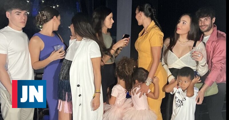 Georgina Rodriguez and her children with Rosalia in Madrid