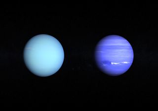 Why are Uranus and Neptune different colors?
